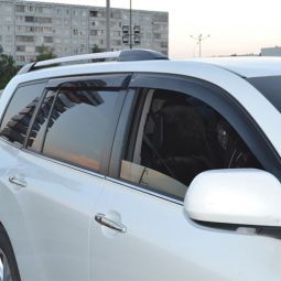 COBRA TUNING Дефлекторы окон на Toyota Highlander/Kluger II '08-13 (накладные)