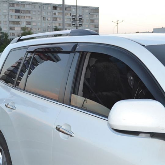COBRA TUNING Дефлекторы окон на Toyota Highlander/Kluger II '08-13 (накладные)