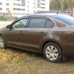 COBRA TUNING Дефлекторы окон на Volkswagen Jetta VI '10-17 седан (накладные)