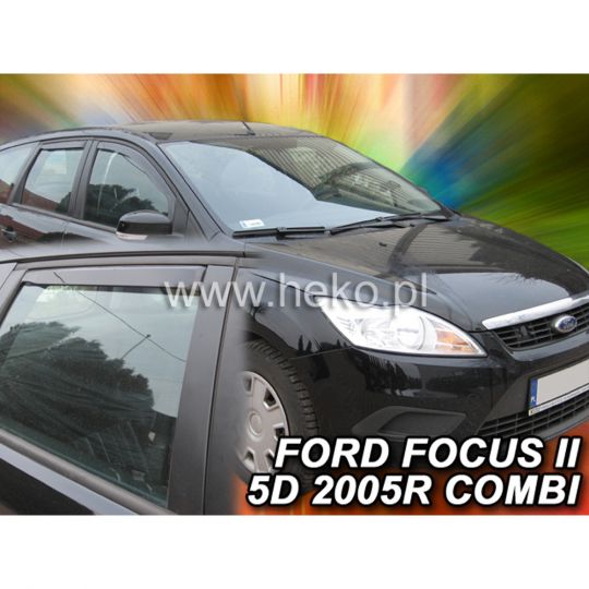 Team Heko Дефлекторы окон на Ford Focus II '04-11 универсал (вставные) Team Heko Дефлекторы окон на Ford Focus II '04-11 универсал (вставные)