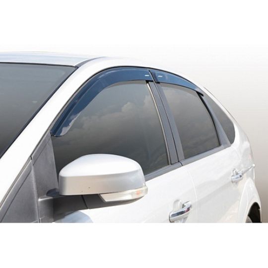 Azard Дефлекторы окон на Ford Focus II '05-10 седан (ПК, накладные) Azard Дефлекторы окон на Ford Focus II '05-10 седан (ПК, накладные)