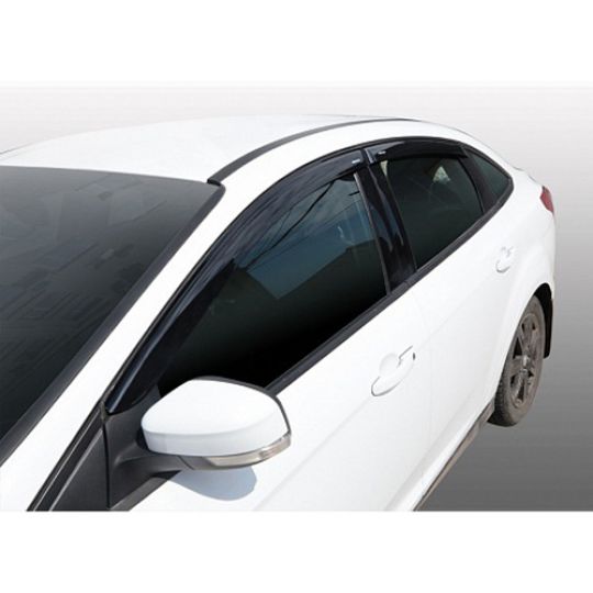 Azard Дефлекторы окон на Ford Focus III '11- седан (ПК, накладные) Azard Дефлекторы окон на Ford Focus III '11- седан (ПК, накладные)