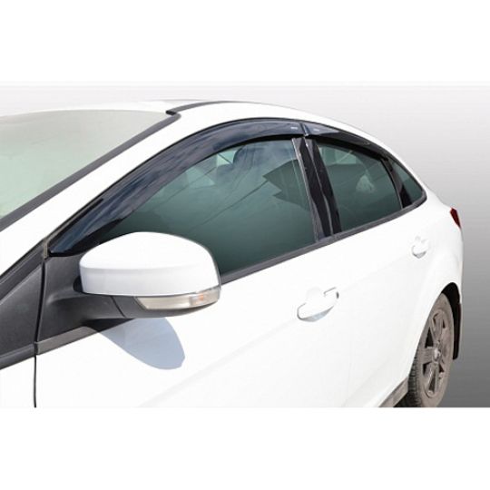 Azard Дефлекторы окон на Ford Focus III '11- седан (ПК, накладные) Azard Дефлекторы окон на Ford Focus III '11- седан (ПК, накладные)