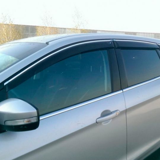 COBRA TUNING Дефлекторы окон на Ford Kuga II '13- (накладные) COBRA TUNING Дефлекторы окон на Ford Kuga II '13- (накладные)