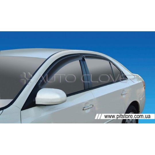 Auto Clover Дефлекторы окон на HYUNDAI SONATA V '05-10 (накладные) Auto Clover Дефлекторы окон на HYUNDAI SONATA V '05-10 (накладные)