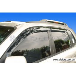 Auto Clover Дефлекторы окон на HYUNDAI TUCSON I '04- (накладные) Auto Clover Дефлекторы окон на HYUNDAI TUCSON I '04- (накладные)