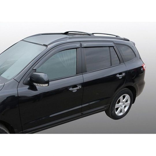 Azard Дефлекторы окон на Hyundai Santa Fe II '06-12 (ПК, накладные)