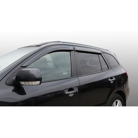 Azard Дефлекторы окон на Hyundai Santa Fe II '06-12 (ПК, накладные)