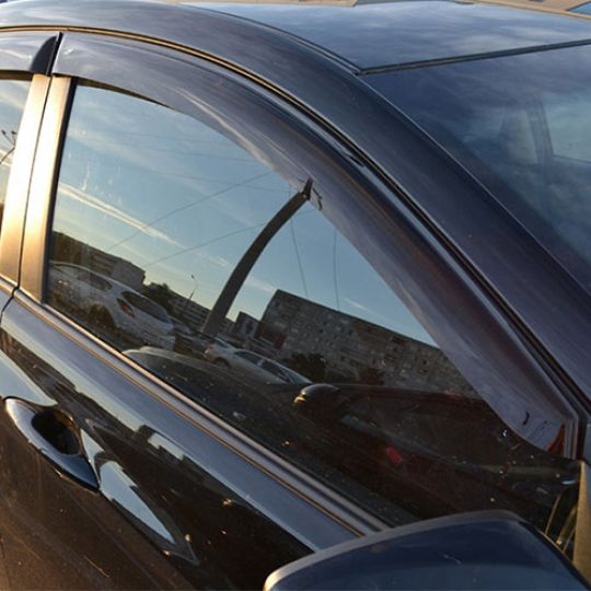 COBRA TUNING Дефлекторы окон на Hyundai Accent IV '10-17 седан (накладные) COBRA TUNING Дефлекторы окон на Hyundai Accent IV '10-17 седан (накладные)