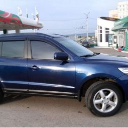 COBRA TUNING Дефлекторы окон на Hyundai Santa Fe II '06-12 (накладные)