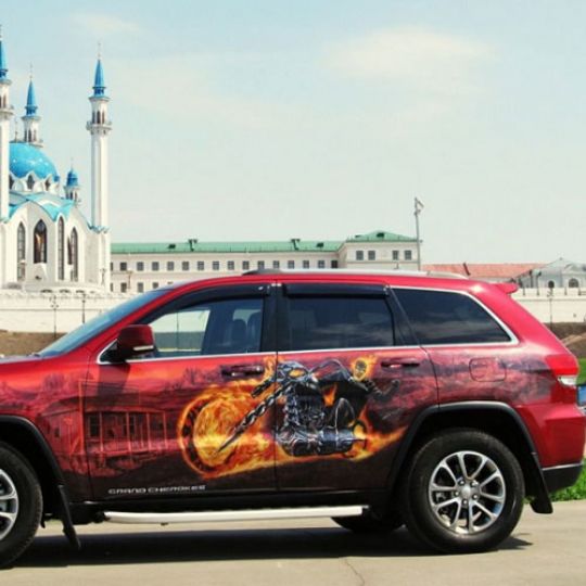 COBRA TUNING Дефлекторы окон на Jeep Grand Cherokee (WL) '13- (накладные)