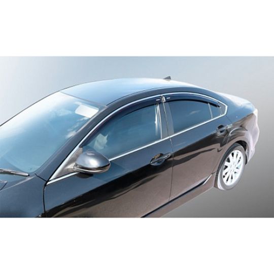 Corsar Дефлекторы окон на MAZDA 6 (GH) '08-12 седан (накладные) Corsar Дефлекторы окон на MAZDA 6 (GH) '08-12 седан (накладные)