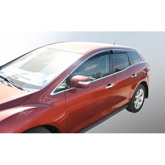 Corsar Дефлекторы окон на MAZDA CX-7 '06-12 кроссовер (накладные) Corsar Дефлекторы окон на MAZDA CX-7 '06-12 кроссовер (накладные)