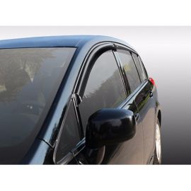 Azard Дефлекторы окон на Nissan Tiida I '04-11 хэтчбек (ПК, накладные)