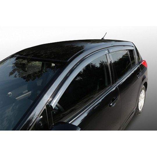 Corsar Дефлекторы окон на NISSAN Tiida II '15- хэтчбек (накладные) Corsar Дефлекторы окон на NISSAN Tiida II '15- хэтчбек (накладные)