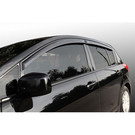 Corsar Дефлекторы окон на NISSAN Tiida II '15- хэтчбек (накладные) Corsar Дефлекторы окон на NISSAN Tiida II '15- хэтчбек (накладные)