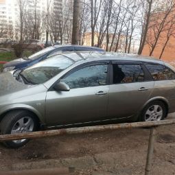 COBRA TUNING Дефлекторы окон на Nissan Primera (P12) '02-07 универсал (накладные)