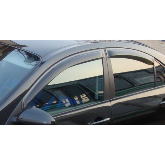 EGR Дефлекторы окон на NISSAN PRIMERA (P12) '02-07 (накладные) EGR Дефлекторы окон на NISSAN PRIMERA (P12) '02-07 (накладные)