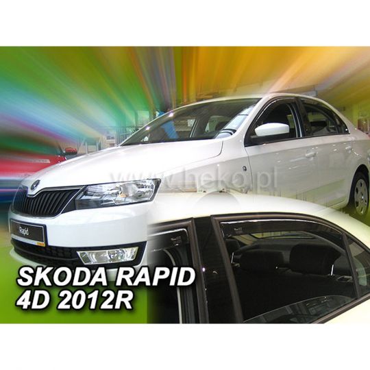Team Heko Дефлекторы окон на Skoda Rapid '12- лифтбек (вставные) Team Heko Дефлекторы окон на Skoda Rapid '12- лифтбек (вставные)