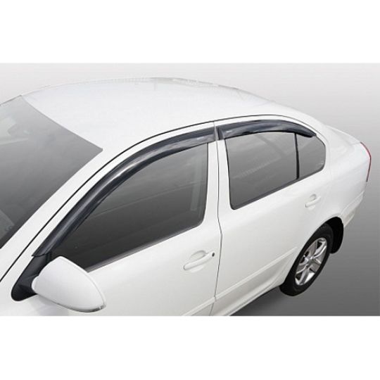 Azard Дефлекторы окон на Skoda Octavia II '04-10 (ПК, накладные) Azard Дефлекторы окон на Skoda Octavia II '04-10 (ПК, накладные)