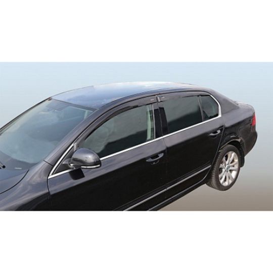 Corsar Дефлекторы окон на SKODA Superb II '08- хэтчбек (накладные)
