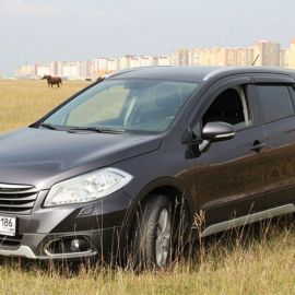 COBRA TUNING Дефлекторы окон на Suzuki SX4 S-Cross II '13- (накладные)