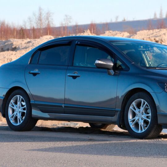 VL-Tuning Дефлекторы окон на Honda Civic VIII '06-11 седан (накладные)