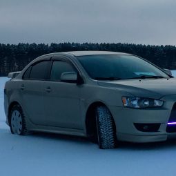 VL-Tuning Дефлекторы окон на Mitsubishi Lancer X '07- седан (накладные)