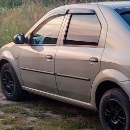 VL-Tuning Дефлекторы окон на Renault Logan/Dacia Logan I '04-12 седан (накладные)