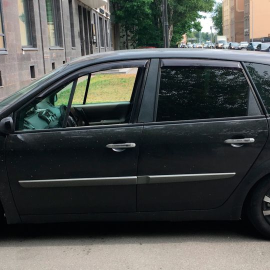 VL-Tuning Дефлекторы окон на Renault Scenic II '03-09 (накладные) VL-Tuning Дефлекторы окон на Renault Scenic II '03-09 (накладные)