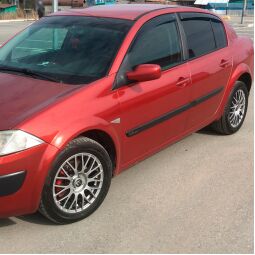 VL-Tuning Дефлекторы окон на Renault Megane II '02-09 седан (накладные)
