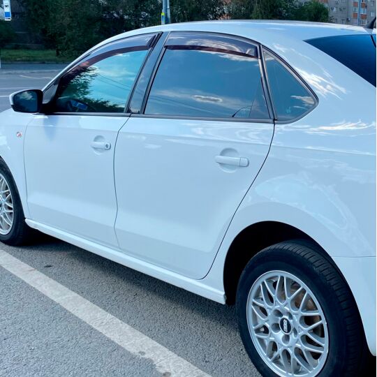 VL-Tuning Дефлекторы окон на Volkswagen Polo V '09- седан (накладные)