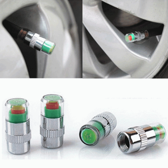 Колпачки на ниппель колеса - индикатор давления (Комплект 4 шт.) Колпачки на ниппель колеса - индикатор давления (Комплект 4 шт.)