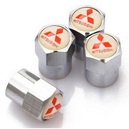 Колпачки на ниппель колеса модельные Mitsubishi (Комплект 4 шт.)