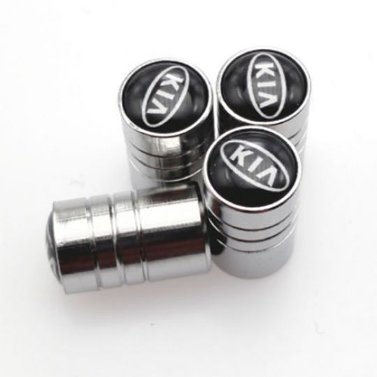 Колпачки на ниппель колеса модельные KIA (Комплект 4 шт.)