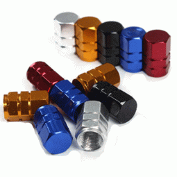 Колпачки на ниппель колеса алюминиевые (Комплект 4 шт.)