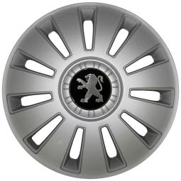 Kenguru Колпаки для колес Rex Peugeot Серые R15" (Комплект 4 шт.)