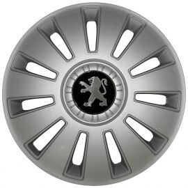 Kenguru Колпаки для колес Rex Peugeot Серые R15" (Комплект 4 шт.)