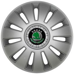 Kenguru Колпаки для колес Rex Skoda Серые R15" (Комплект 4 шт.)