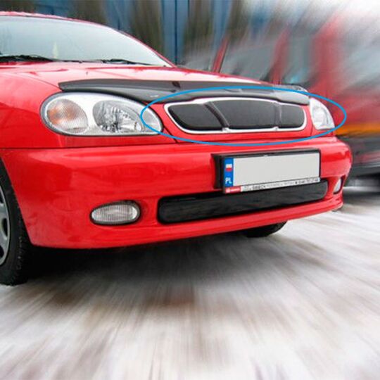Flyplast Зимняя накладка на решетку радиатора Daewoo Lanos '05- верхняя (глянцевая) Flyplast Зимняя накладка на решетку радиатора Daewoo Lanos '05- верхняя (глянцевая)