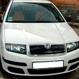 Flyplast Зимняя накладка на решетку радиатора Skoda Fabia I '99-07 верхняя (глянцевая)