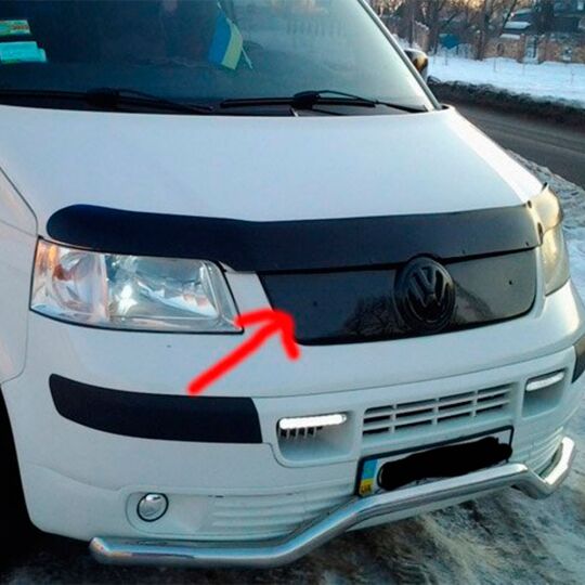 Flyplast Зимняя накладка на решетку радиатора Volkswagen T5 '03-10 верхняя (глянцевая)