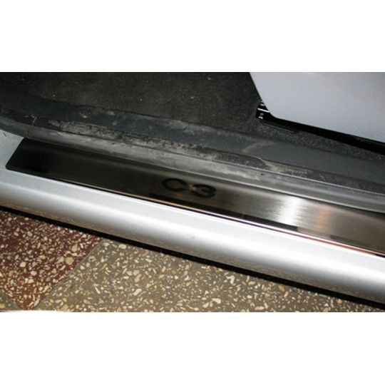 NataNiko Накладки на пороги для Citroen C3 I '02-09 (Premium к-кт 4 шт.) NataNiko Накладки на пороги для Citroen C3 I '02-09 (Premium к-кт 4 шт.)