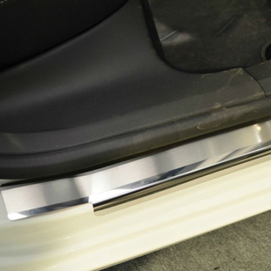 NataNiko Накладки на пороги для Citroen C4 II '10- (Premium+carbon к-кт 4 шт.)