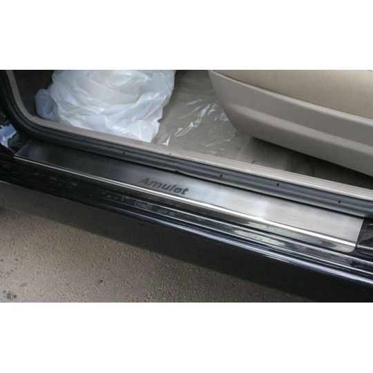 NataNiko Накладки на пороги для Chery Amulet '03- (Standart к-кт 4 шт.)