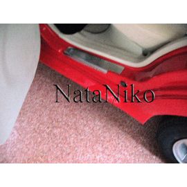 NataNiko Накладки на пороги для Chery QQ '08- (Premium+carbon к-кт 4 шт.)