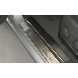 NataNiko Накладки на пороги для Chevrolet Epica '06-12 (Premium к-кт 4 шт.)