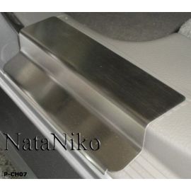 NataNiko Накладки на пороги для Chevrolet Evanda '00-06 (Premium+carbon к-кт 4 шт.)