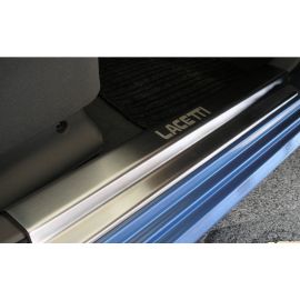 NataNiko Накладки на пороги для Chevrolet Lacetti '02-11 (Premium к-т 4 шт.)
