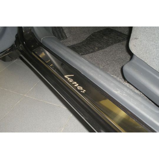 NataNiko Накладки на пороги для ЗАЗ Lanos (Standart к-кт 4 шт.)